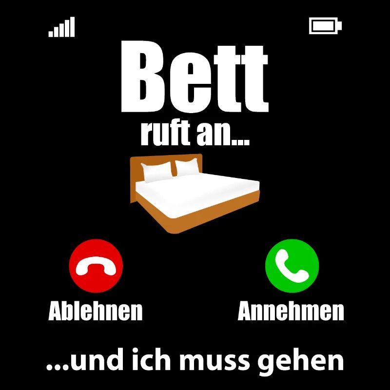 Bett Ruft An Lustiger Spruch Schlafen Geschenk
