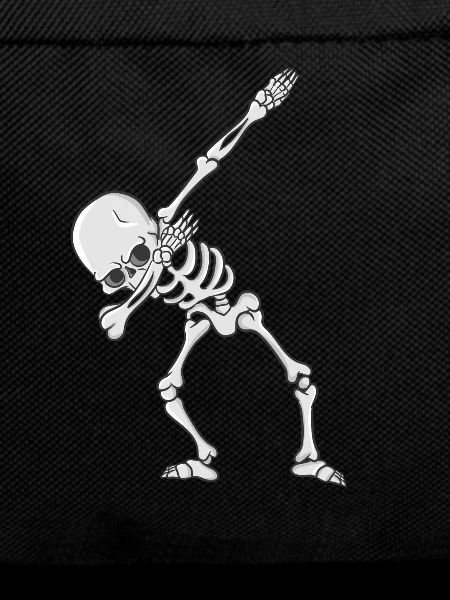 Skeleton dabbing dance