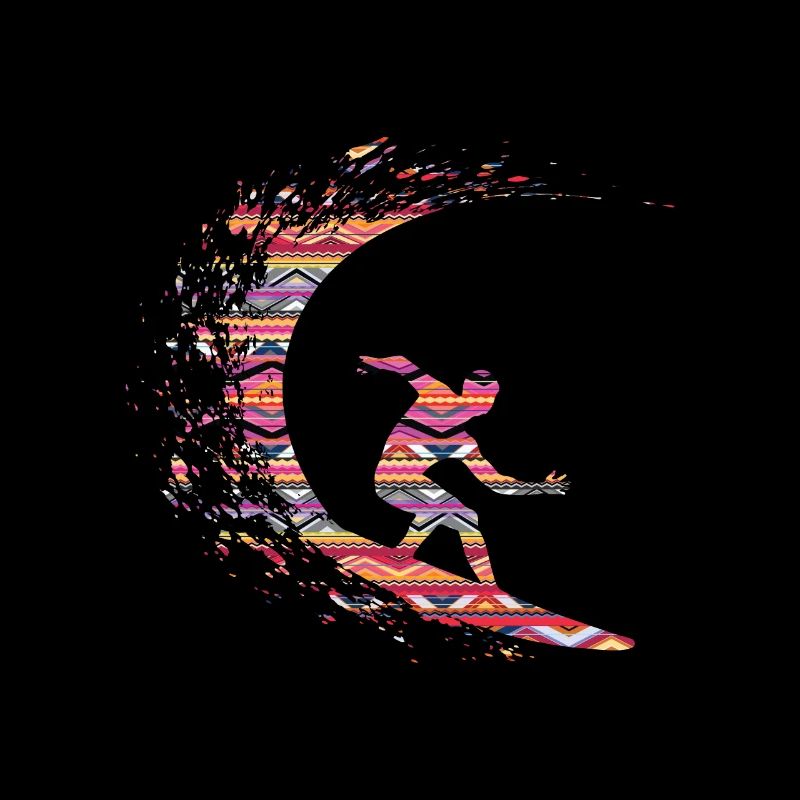 Abstract surfer wave