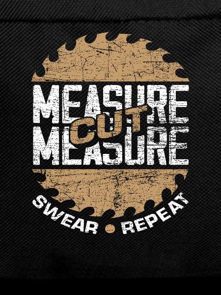 Carpenter measuring swearing
