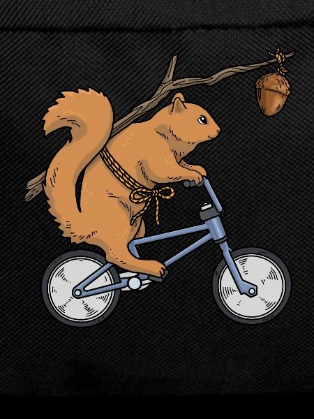 Funny squirrel chipmunk bike