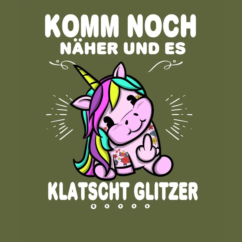 Einhorn Glitzer Aggressiv