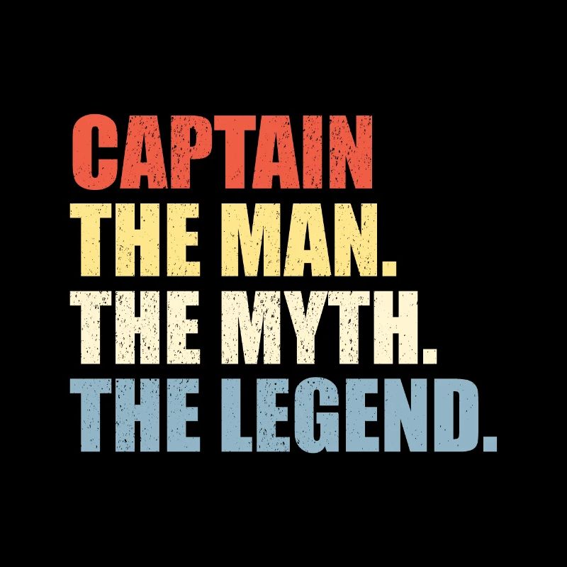 Captain: Man Myth Legend distressed bunt