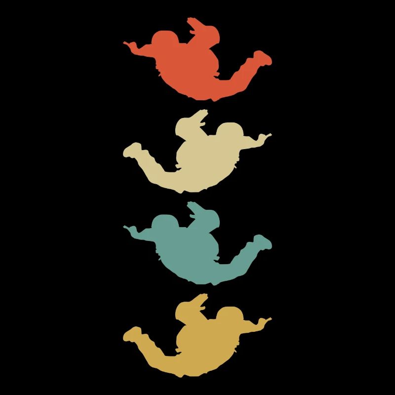 Parachute skydiving silhouette