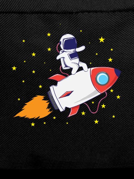 Astronaut on rocket