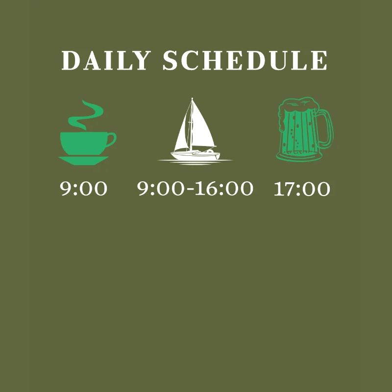 Daily schedule sailing & boating gift