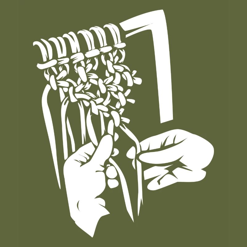 Macrame knotting technique