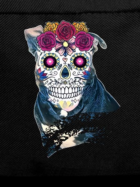 Pitbull Sugar skull - Halloween