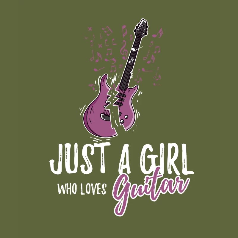 Nur ein Mädchen, das Gitarre E-Gitarrist liebt