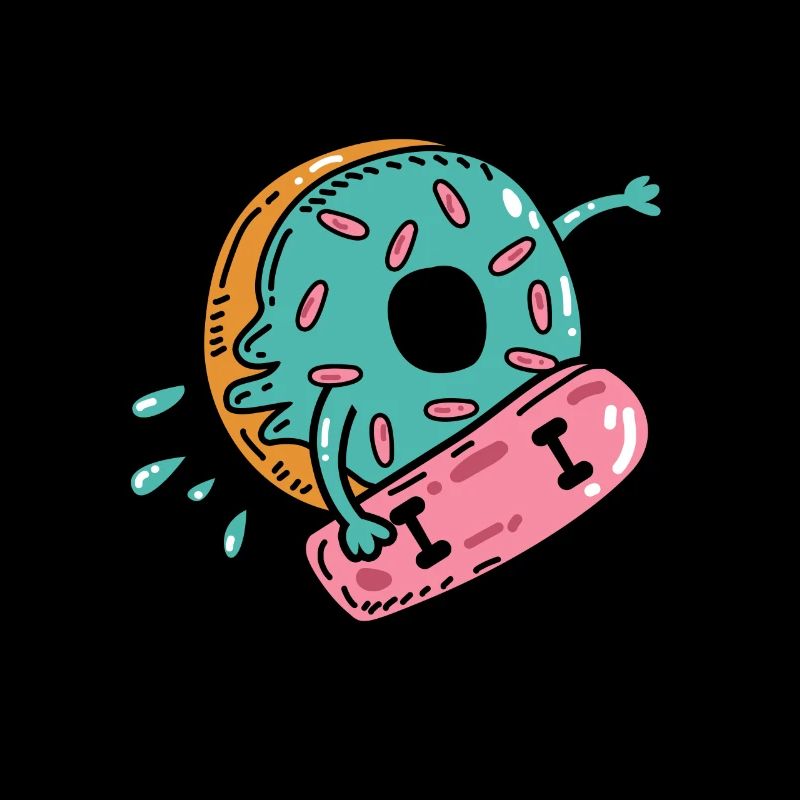 Donut skateboard skateboarding