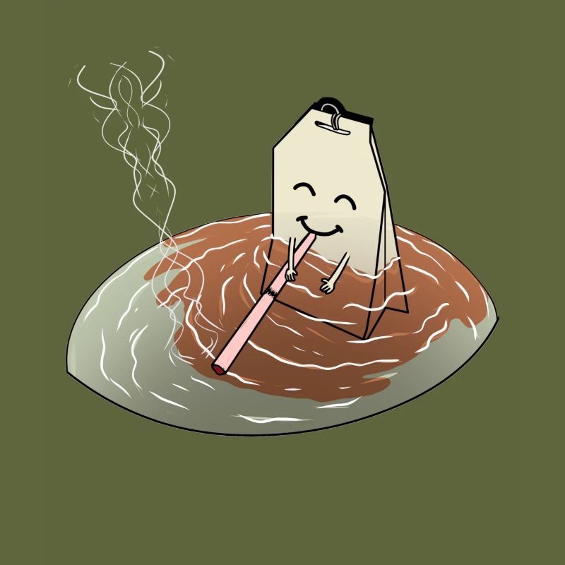 Rauchen Tee Zigarette Joint Kiffen Teebeutel