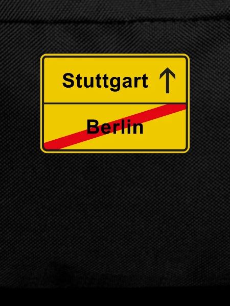 Stuttgart anti Berlin town sign