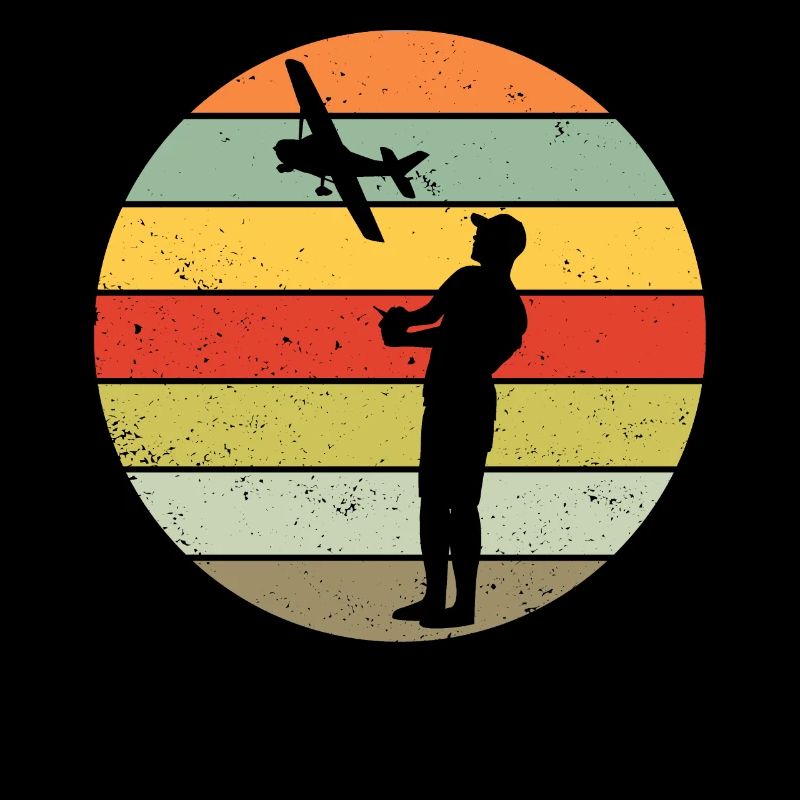 Modellflug Modellbauer Flugzeug Retro Geschenk