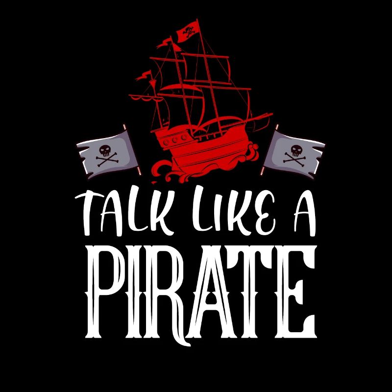 schrecklicher Pirat mit Piratenschiff Geschenk