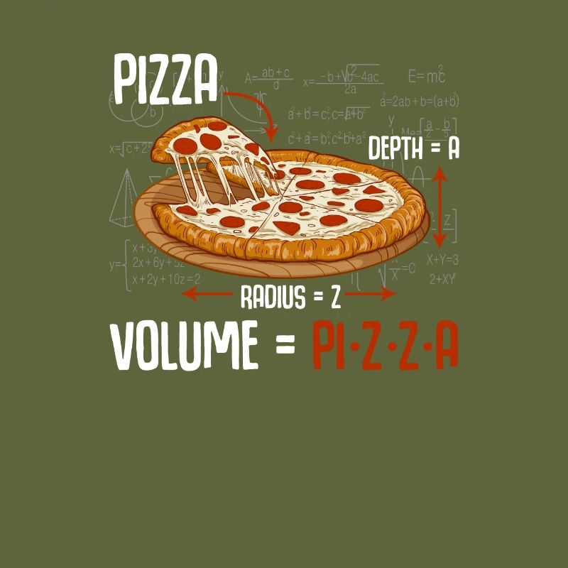 Pizza math formula physics science