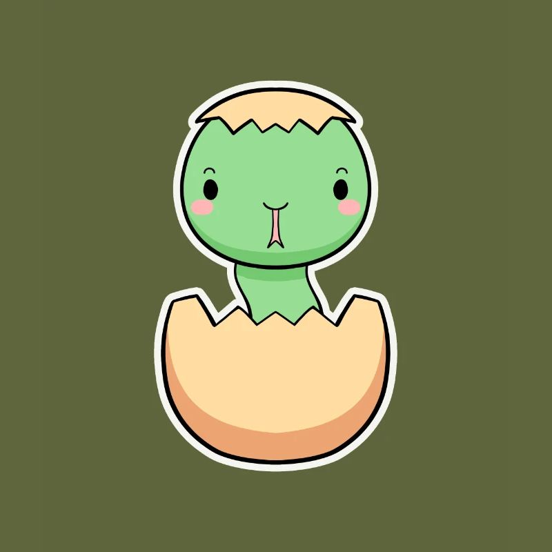 Small dinosaur made of egg