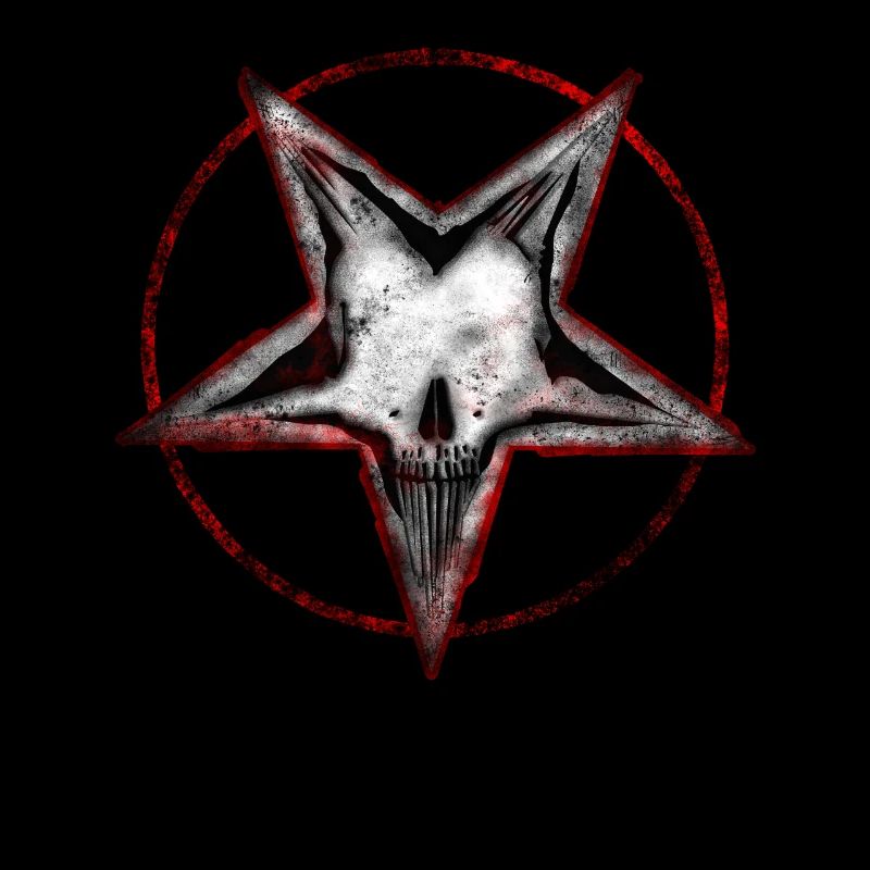 Pentagram Schädel Knochen Paganismus Geschenkidee