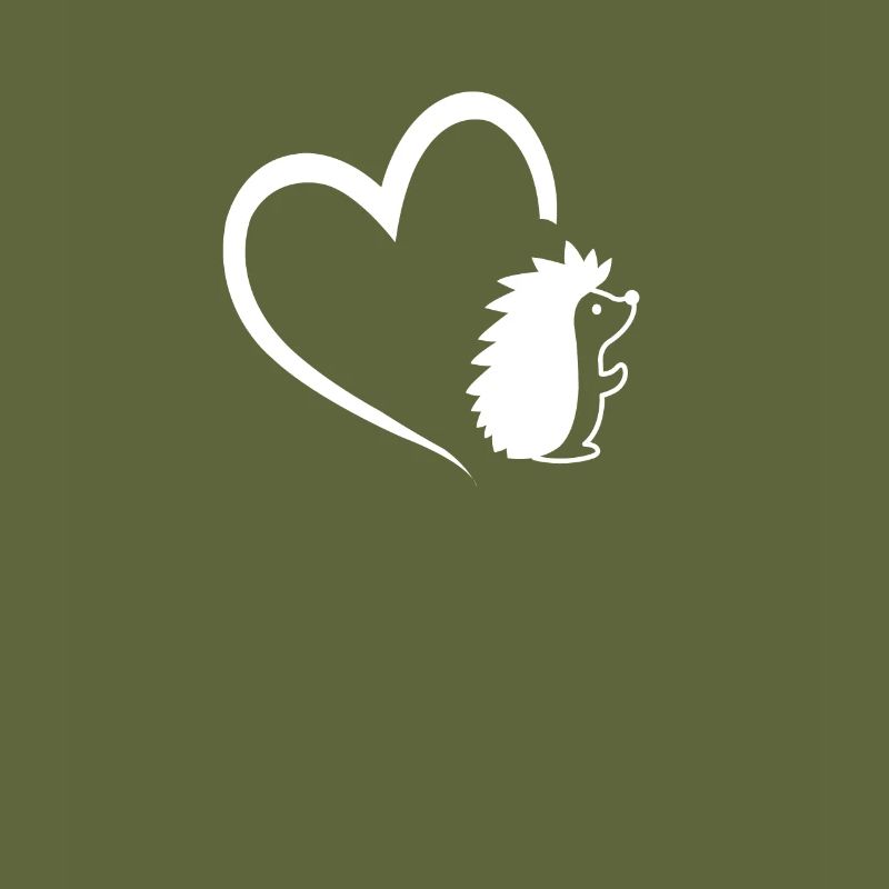 Hérisson avec un amour de hérisson de conception de coeur