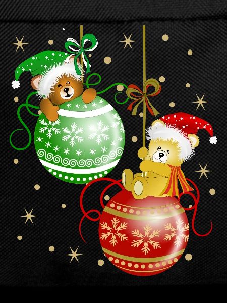 Bärchen auf Weihnachtskugeln Bär Weihnachtsdeko