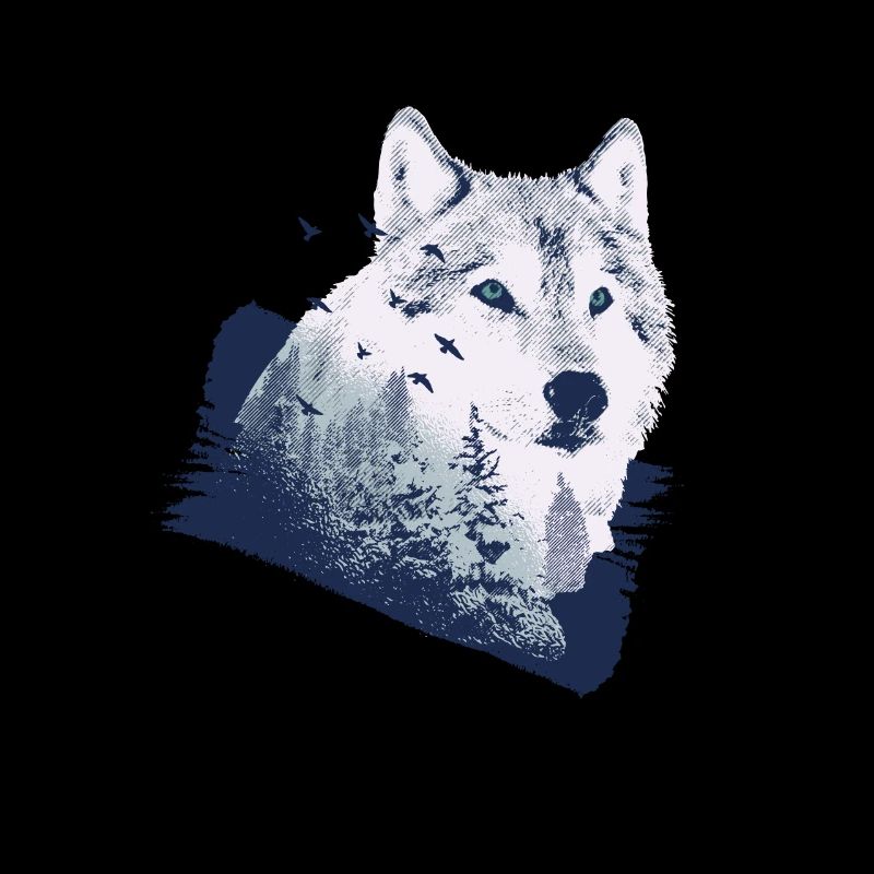 Wolf motif nature wolves