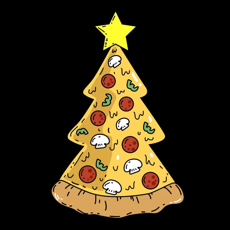 Pizza Christmas Tree Noël Hiver