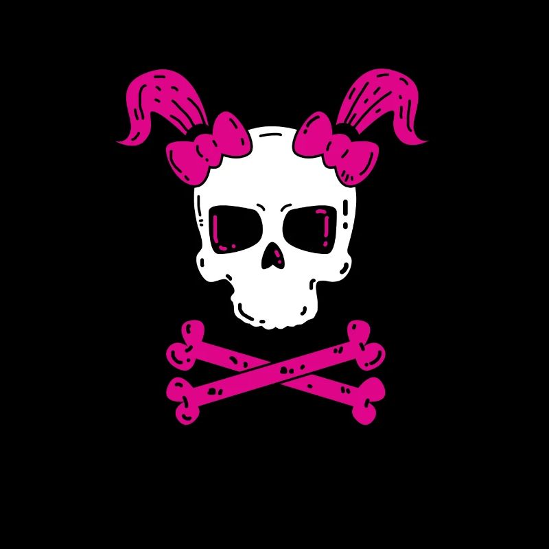 Skull with braids - Halloween