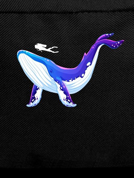 Blue whale and diver design