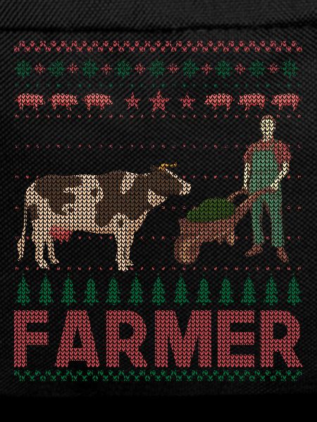 Noël fermier fermier vache