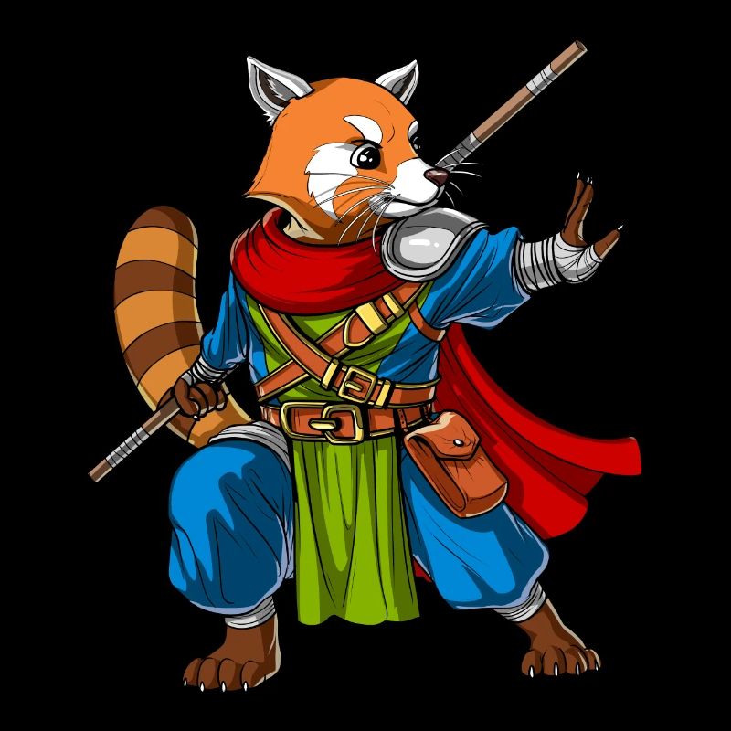 Roter Pandabär Ninja