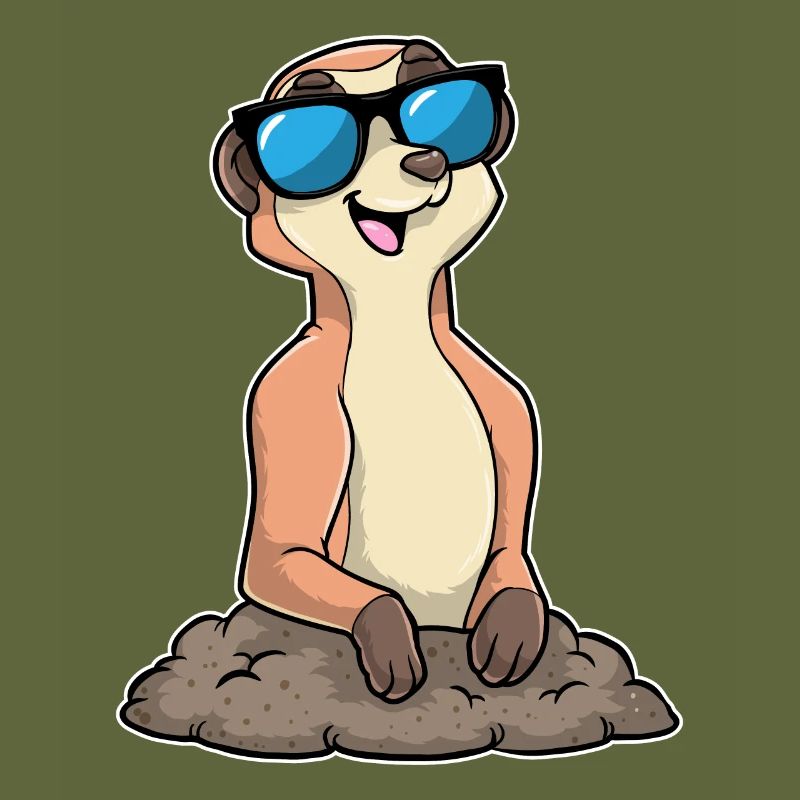 Erdmännchen mit Brille