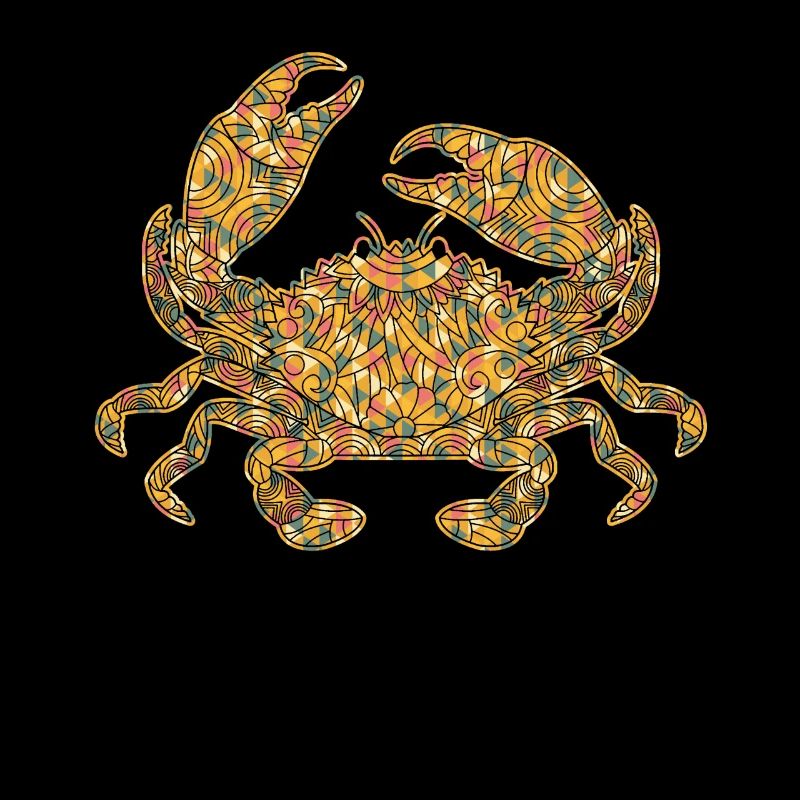 T-shirts géométriques de crabe