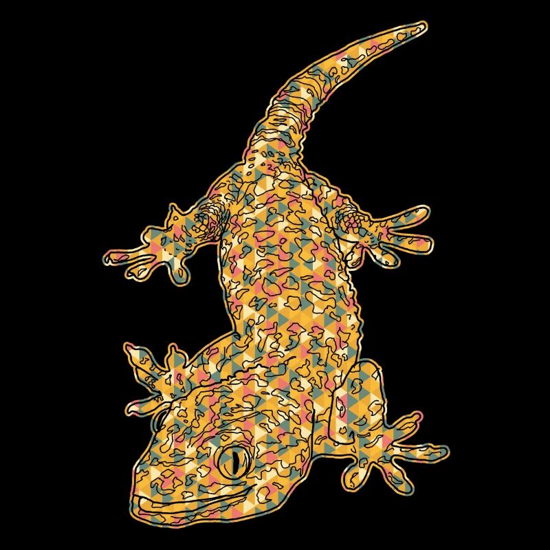 Crested Gecko Geometric Shirts