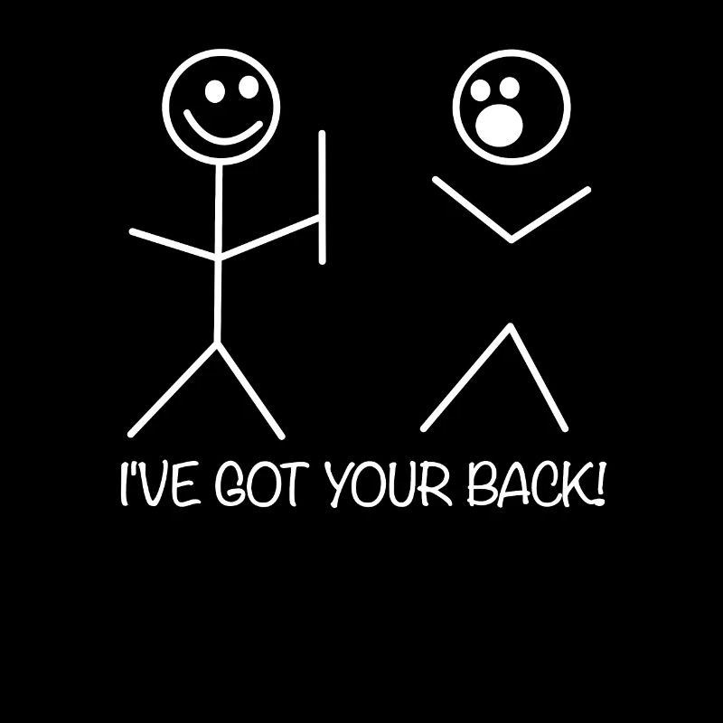 I've got your back! - Strichmännchen Clown Meme