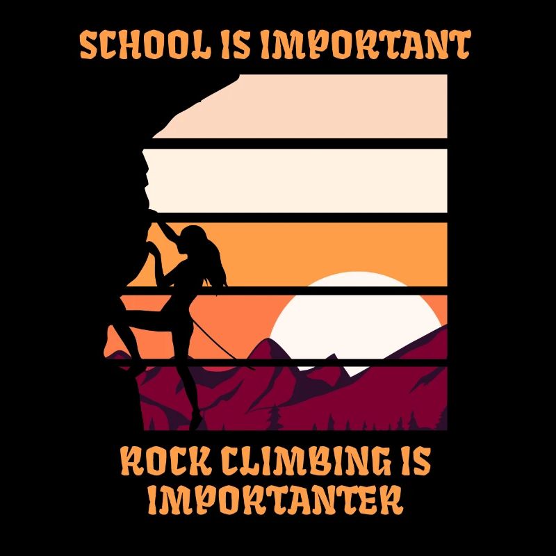 Funny rock climbing