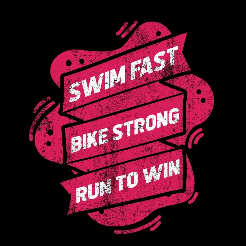 Course de vélo de natation de triathlon