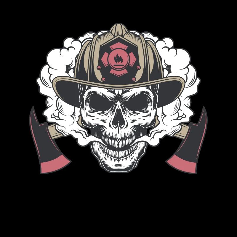 Firefighter Halloween Costume Thin Red Line Skull