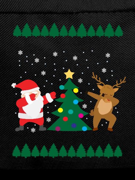 Santa Claus dabbing Christmas reindeer