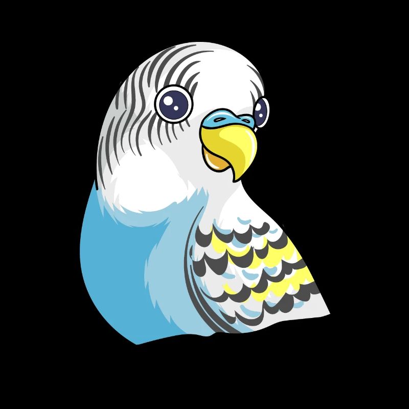 Beautiful blue budgie design