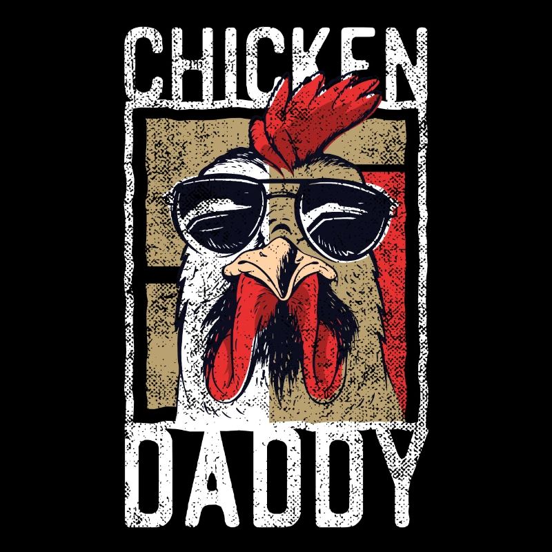 Chicken Daddy-drôle design pour le coq dans le panier