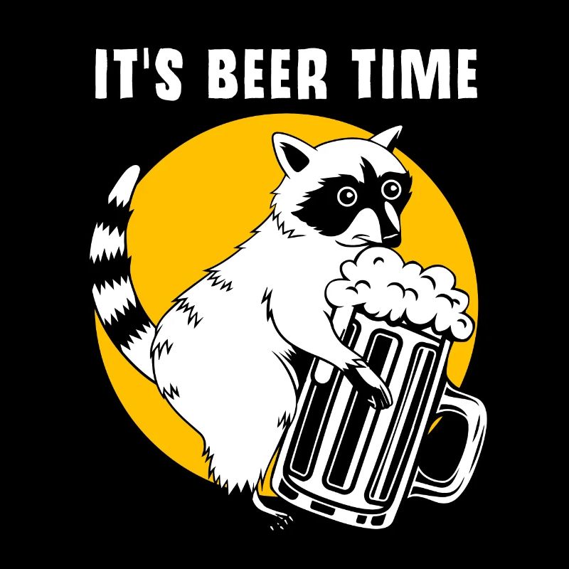 Waschbär Bier Alkohol