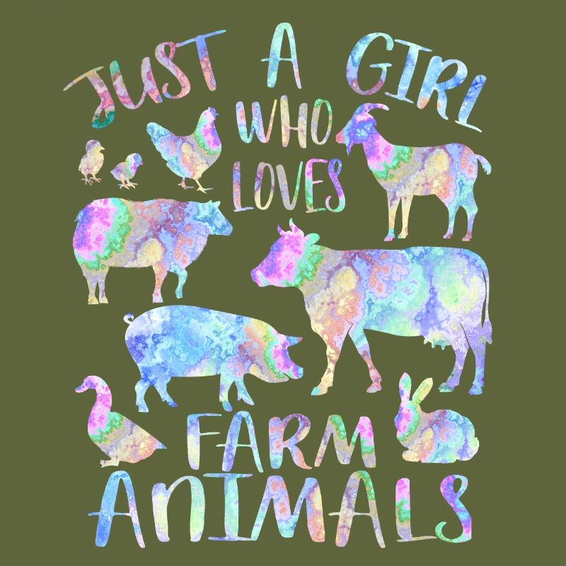 Nur ein Mädchen, das Nutztiere liebt
