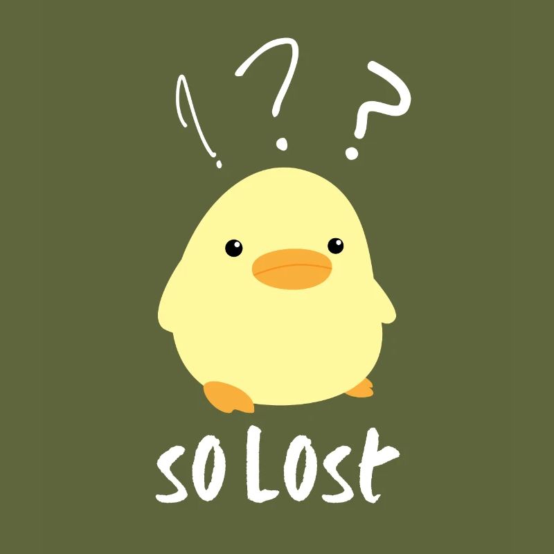 Idée cadeau mignonne de canard meme chick tellement perdu