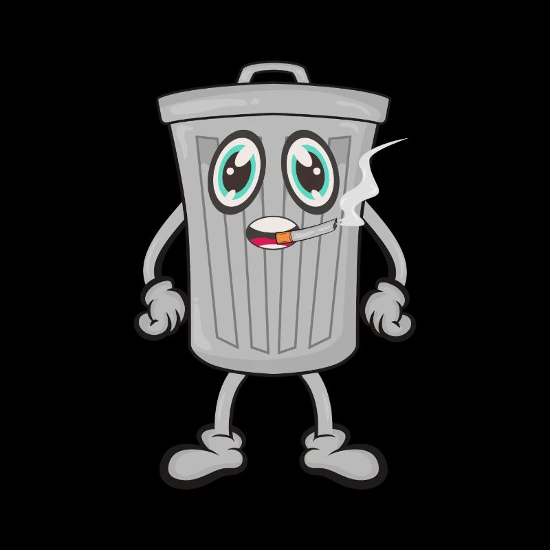 Smoking trash can cigarettes