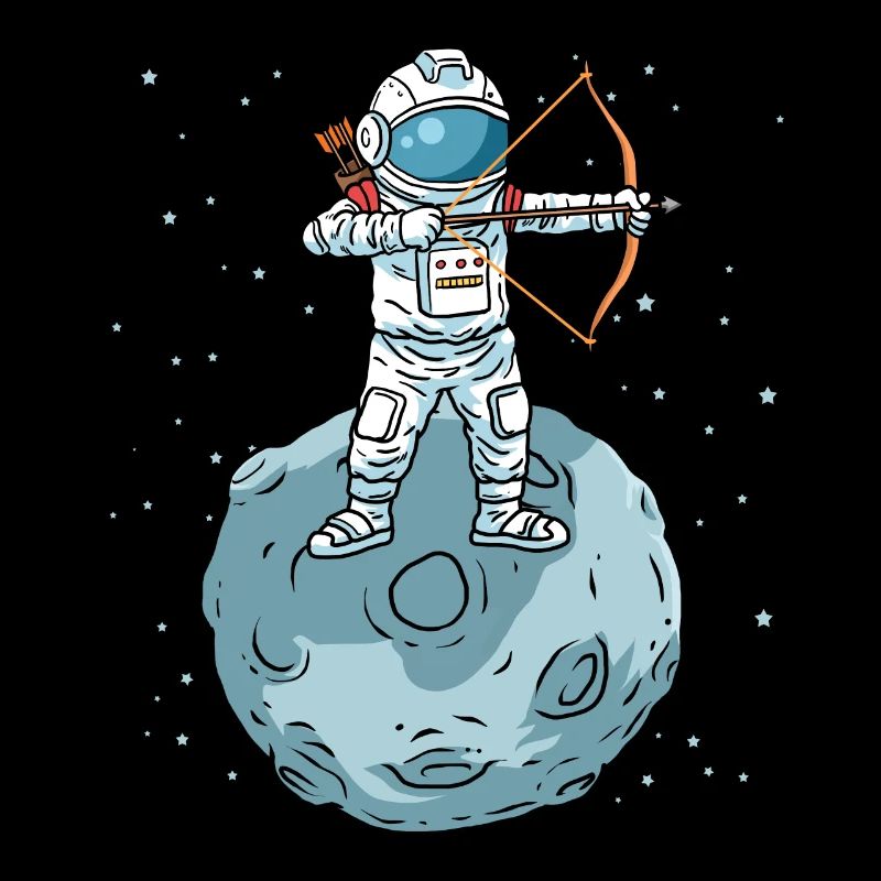 Bogenschütze Shirt Astronaut Pfeil Bogen Bogen