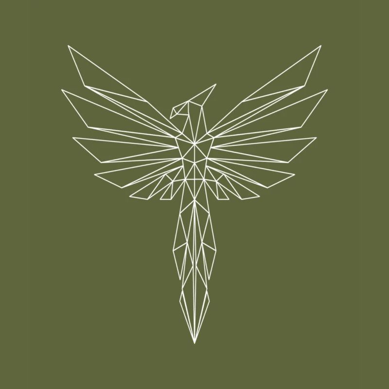 Polygon Phoenix Phönix Vogel Adler Design Geschenk