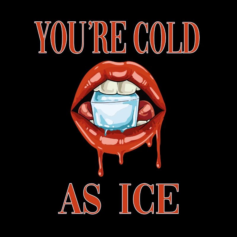 Sensual lips lipstick ice cubes