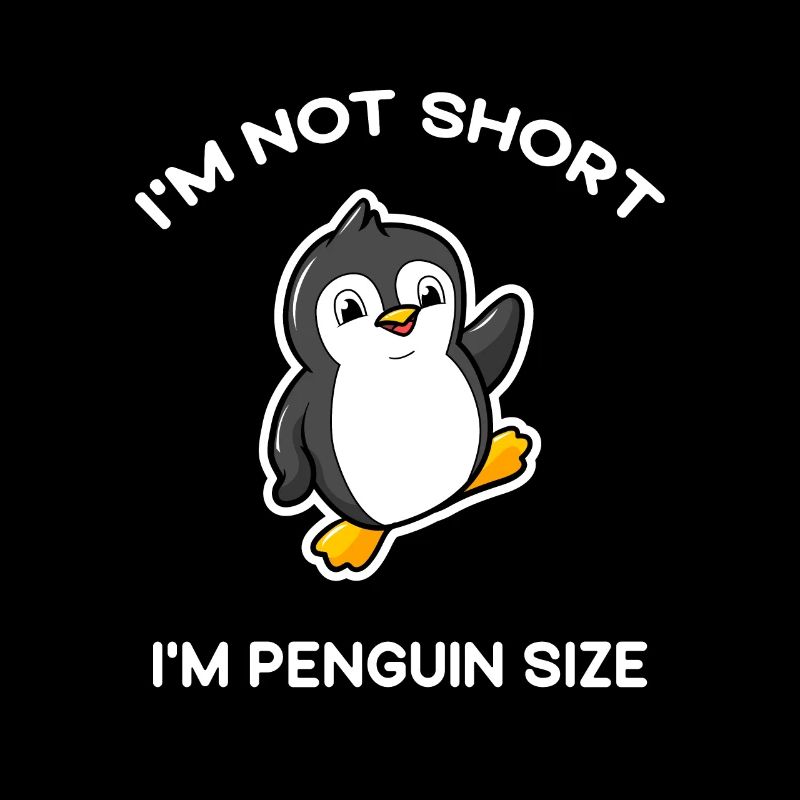 Ich bin nicht klein Ich bin Pinguin Größe Netter Pinguin Liebhaber