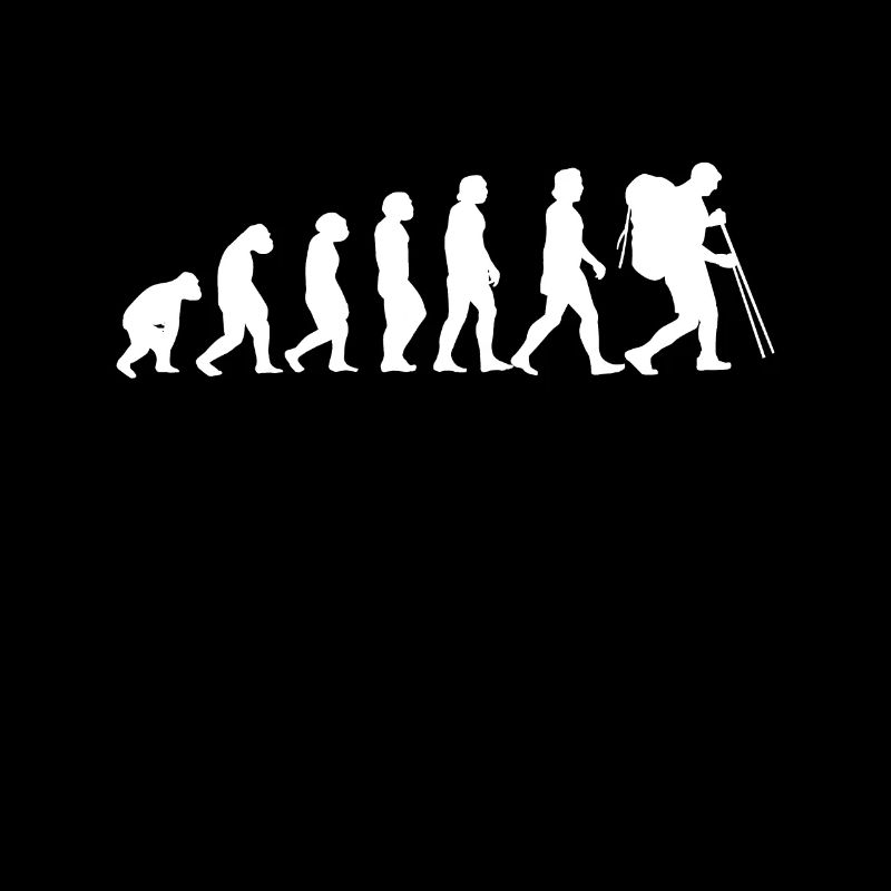 Evolution homme sac à dos pèlerins randonnée
