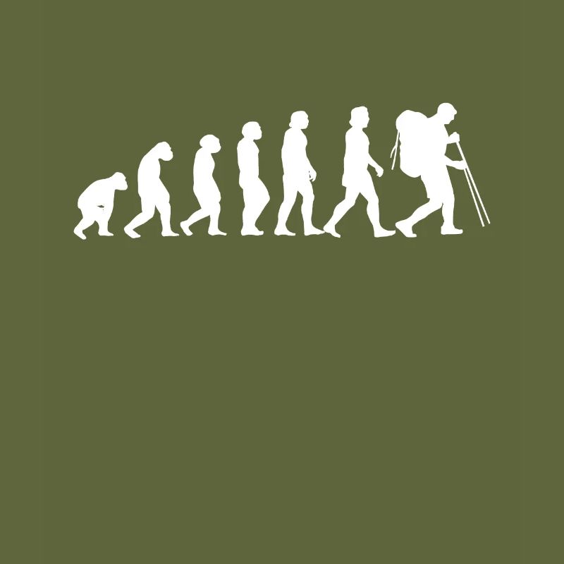Evolution man backpacking pilgrims hiking