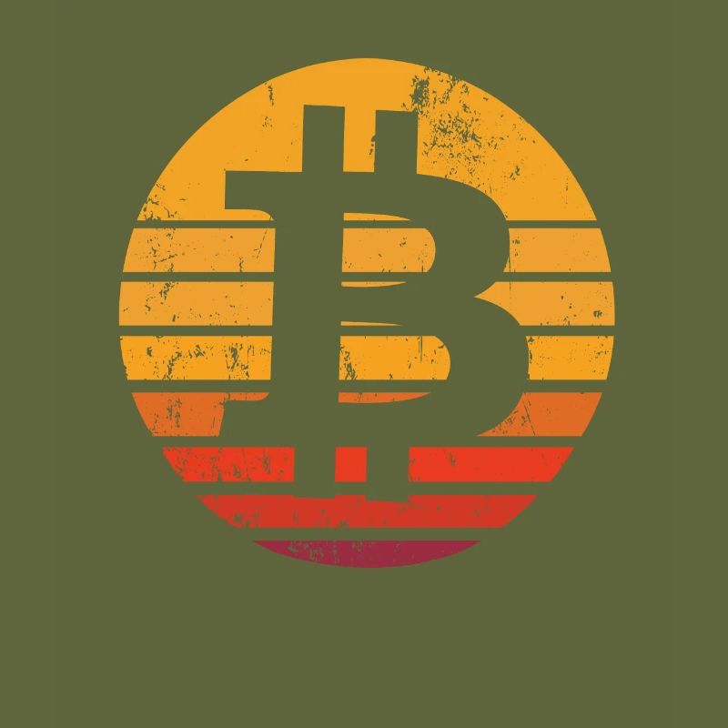 Retro Bitcoin Button - Kryptowährung Bitcoins